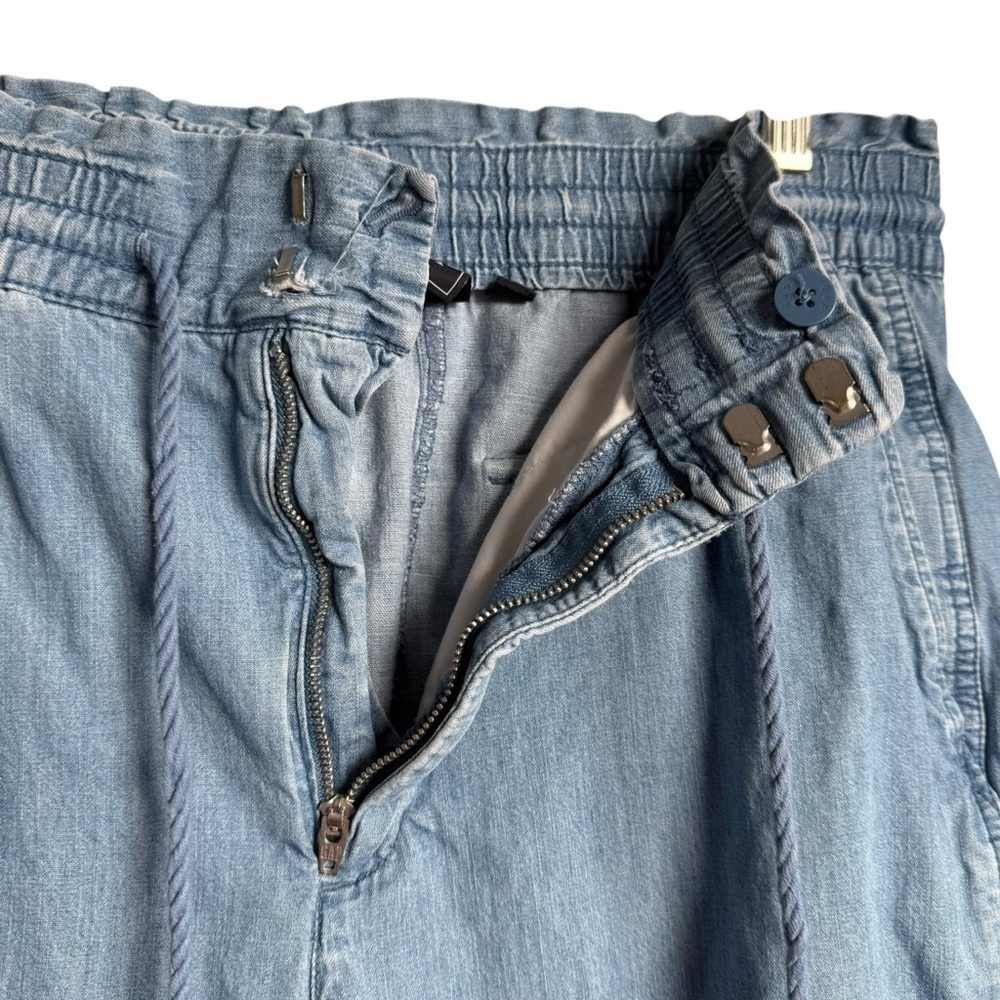 Gap High Rise Chambray Wide Leg Pants Womens 10 Medium Indigo Blue 679051 - Picture 9 of 13